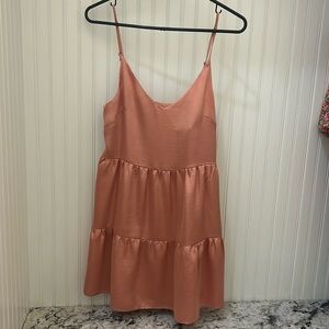 Rose gold mini dress